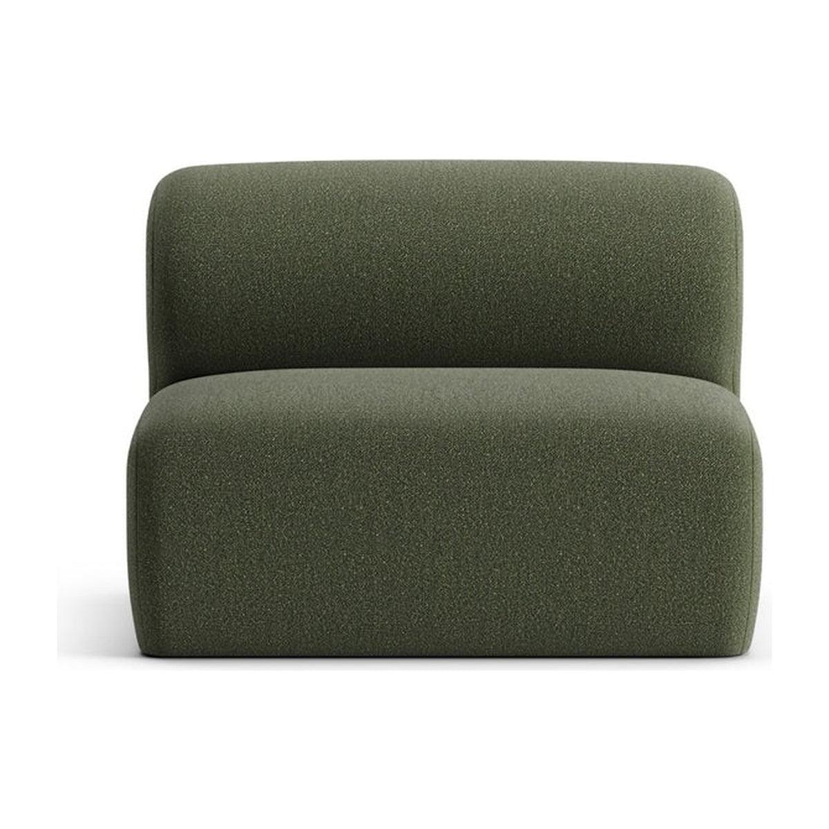 Assise large Hug MSW, canapé modulable, tissu vert olive, fond neutre