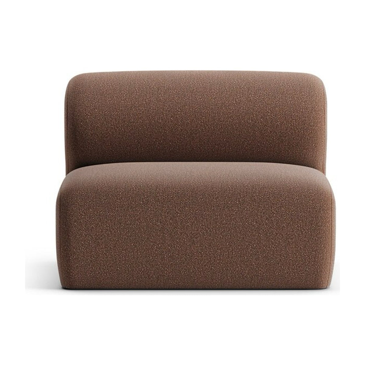 Hug MSW, assise large en tissu brun rosé, vue rapprochée