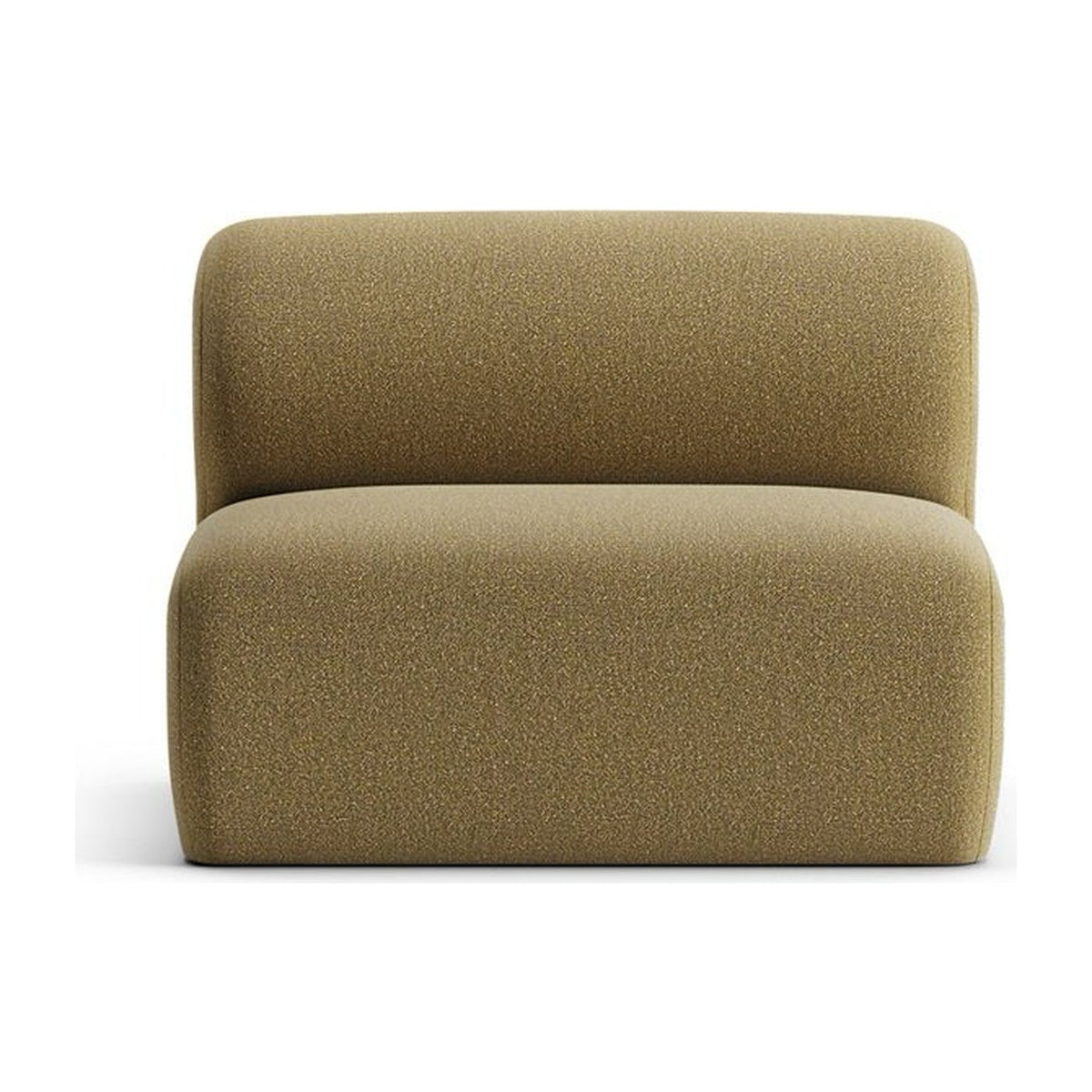 Hug MSW, assise large en tissu beige, vue rapprochée