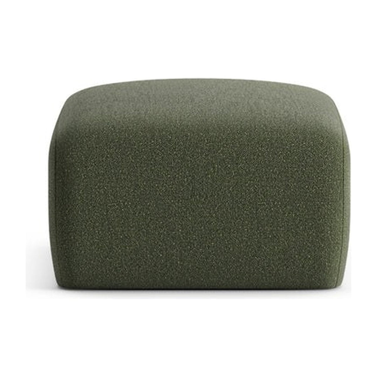 Pouf étroit Hug OTN, canapé modulable, tissu vert olive, fond neutre