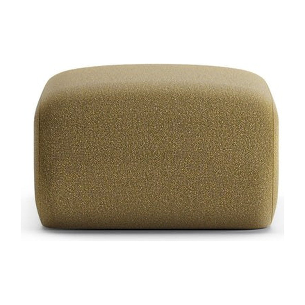 Hug OTN, pouf étroit en tissu beige, vue rapprochée