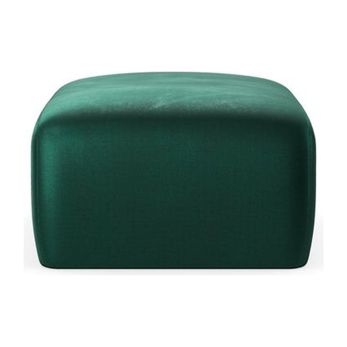 Hug OTN, pouf étroit en velours vert foncé, vue rapprochée