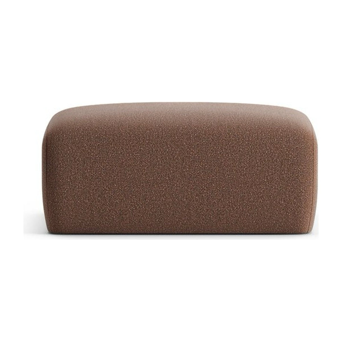 Hug OTW, pouf large en tissu brun rosé, vue rapprochée