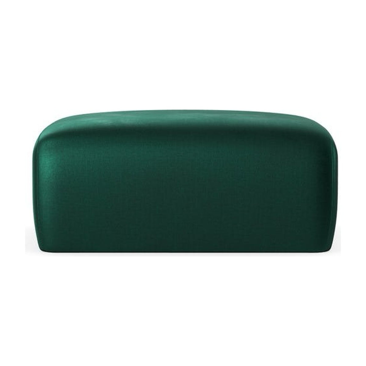 Hug OTW, pouf large en velours vert foncé, vue rapprochée