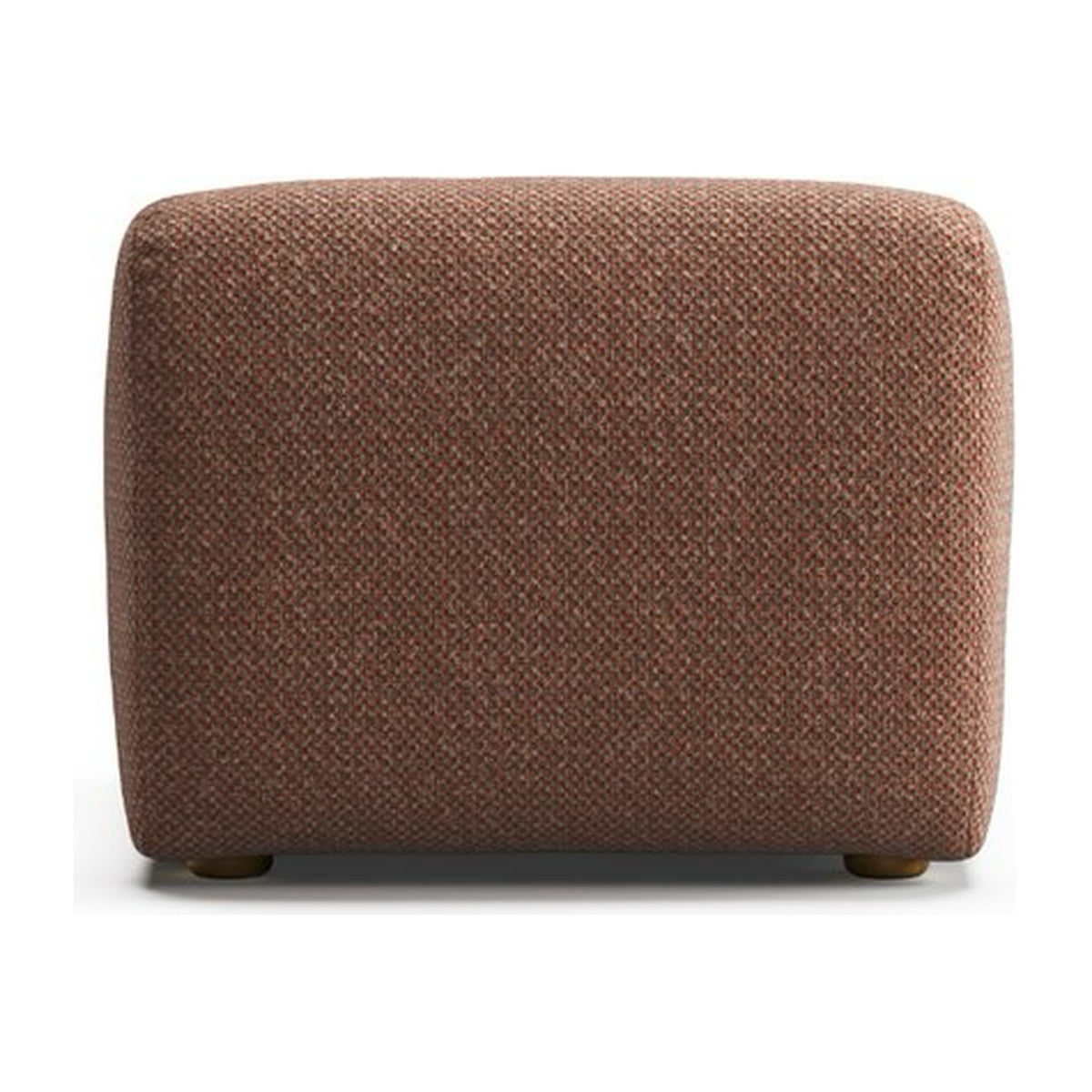 Lazy MSN vue de dos : dossier de 34 cm sans accoudoir, tissu chiné terracotta