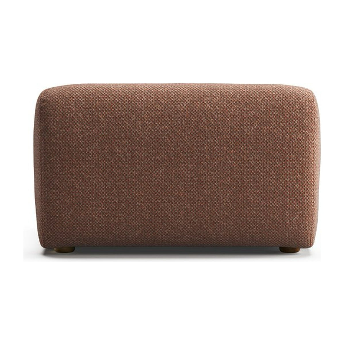 Lazy MSW vue de dos : dossier de 34 cm sans accoudoir, tissu chiné terracotta