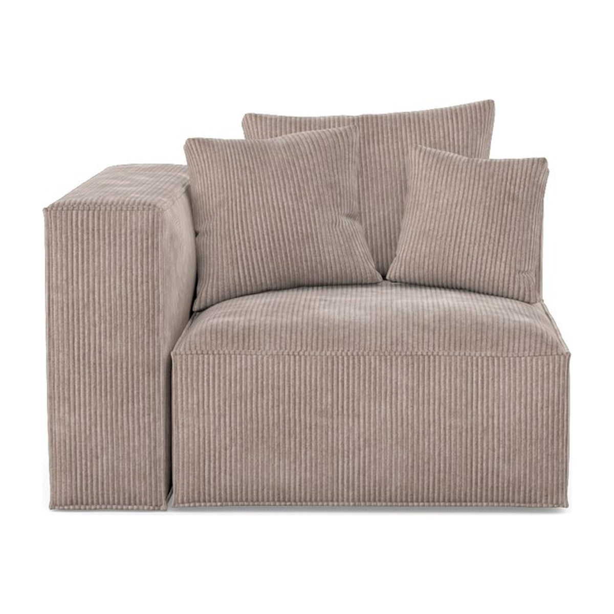 Module d'angle gauche Loft MCL, canapé modulable, dossier sur deux côtés, 126 × 126 cm