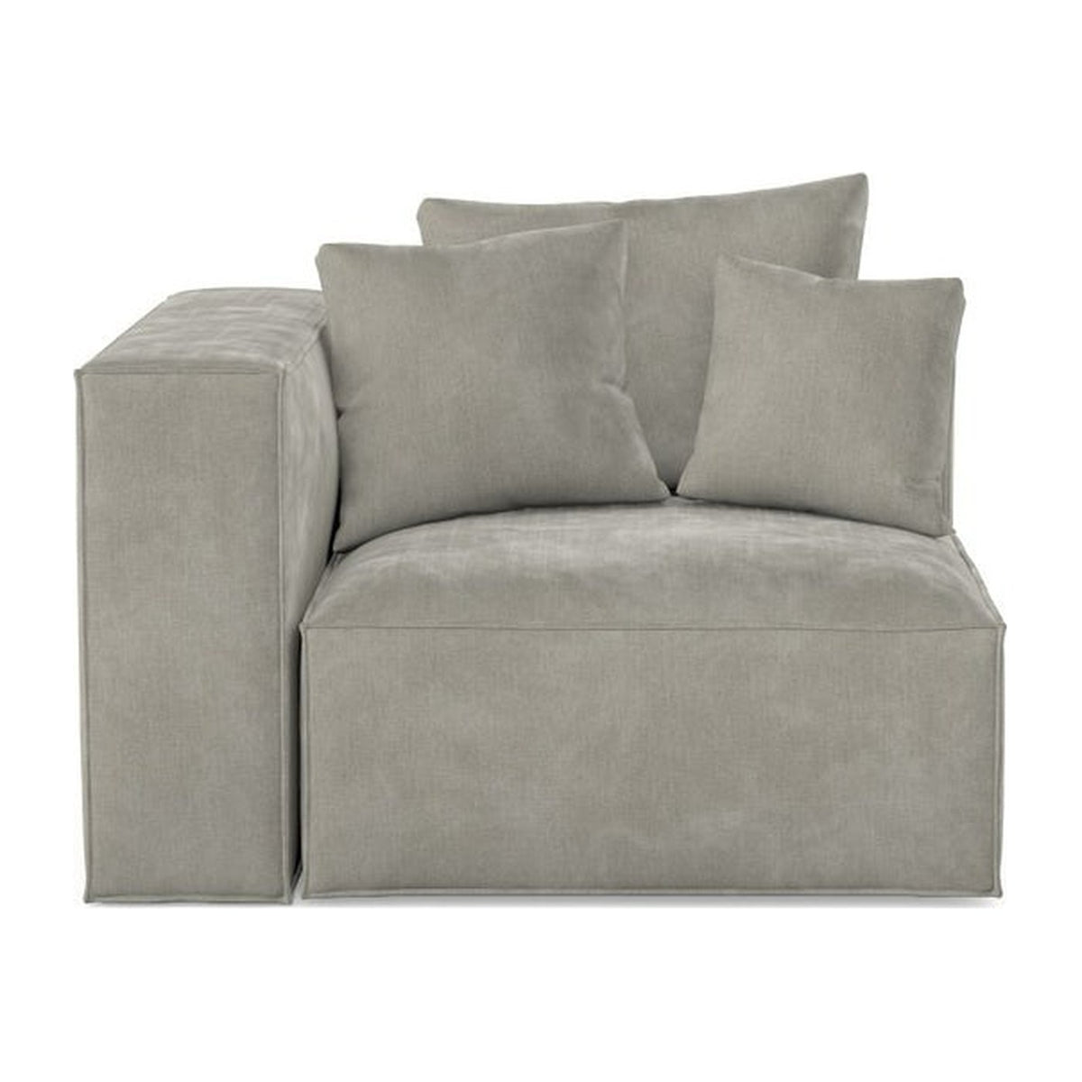 Module d'angle gauche Loft MCL, détail tissu Smoke