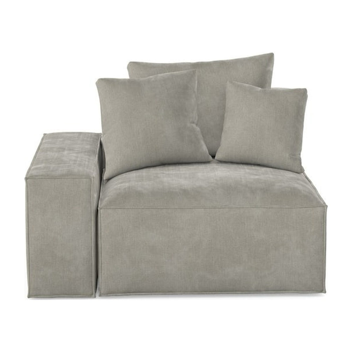 Assise gauche Loft ML, détail tissu gris clair