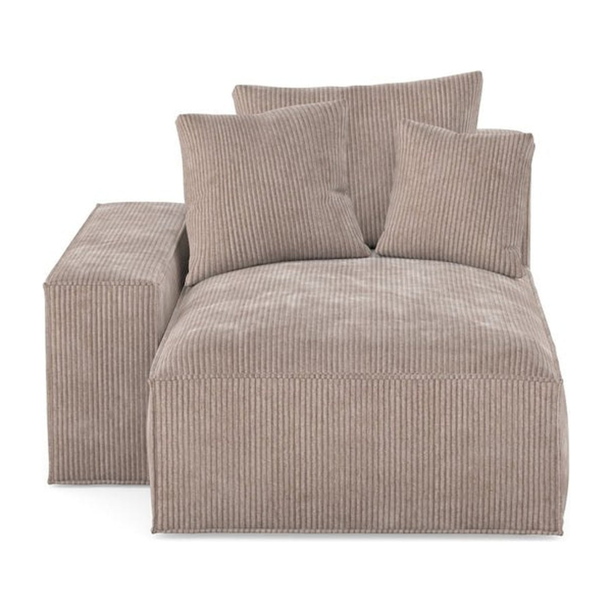Méridienne à gauche Loft OTML, canapé modulable, assise de 134 cm, 126 × 167 cm