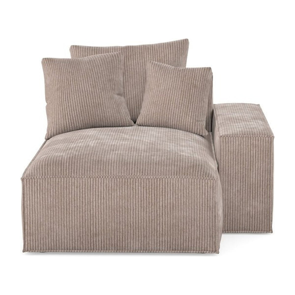 Méridienne à droite Loft OTMR, canapé modulable, assise de 134 cm, 126 × 167 cm
