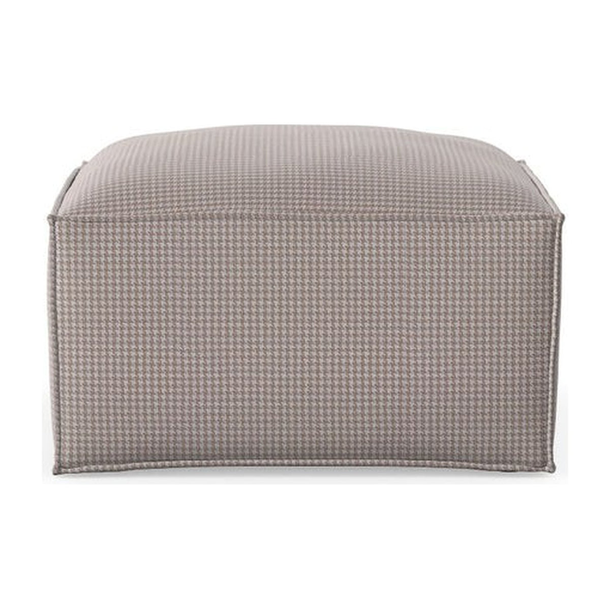 Pouf Loft, détail de la couture et du garnissage