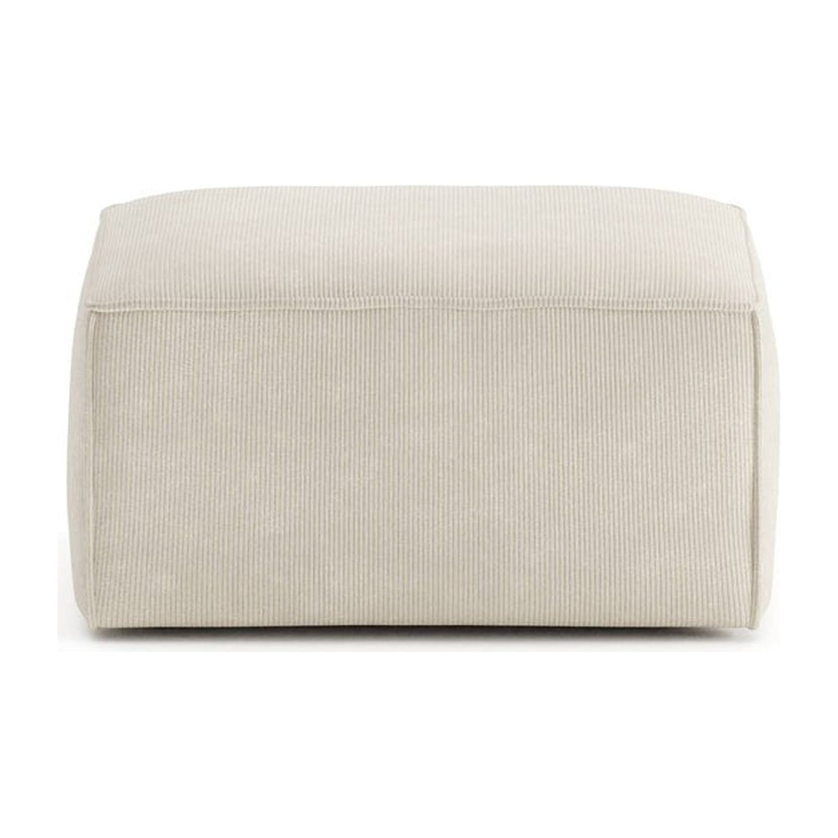 Pouf Slay 61 × 61 cm, repose-pieds du canapé modulable, tissu Alabaster