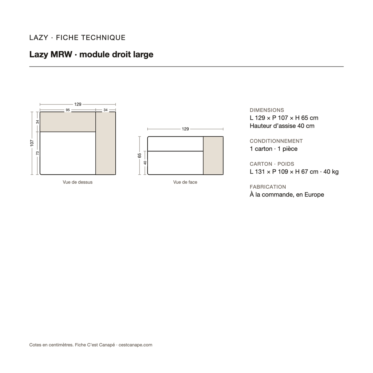 Lazy MRW — module droit large