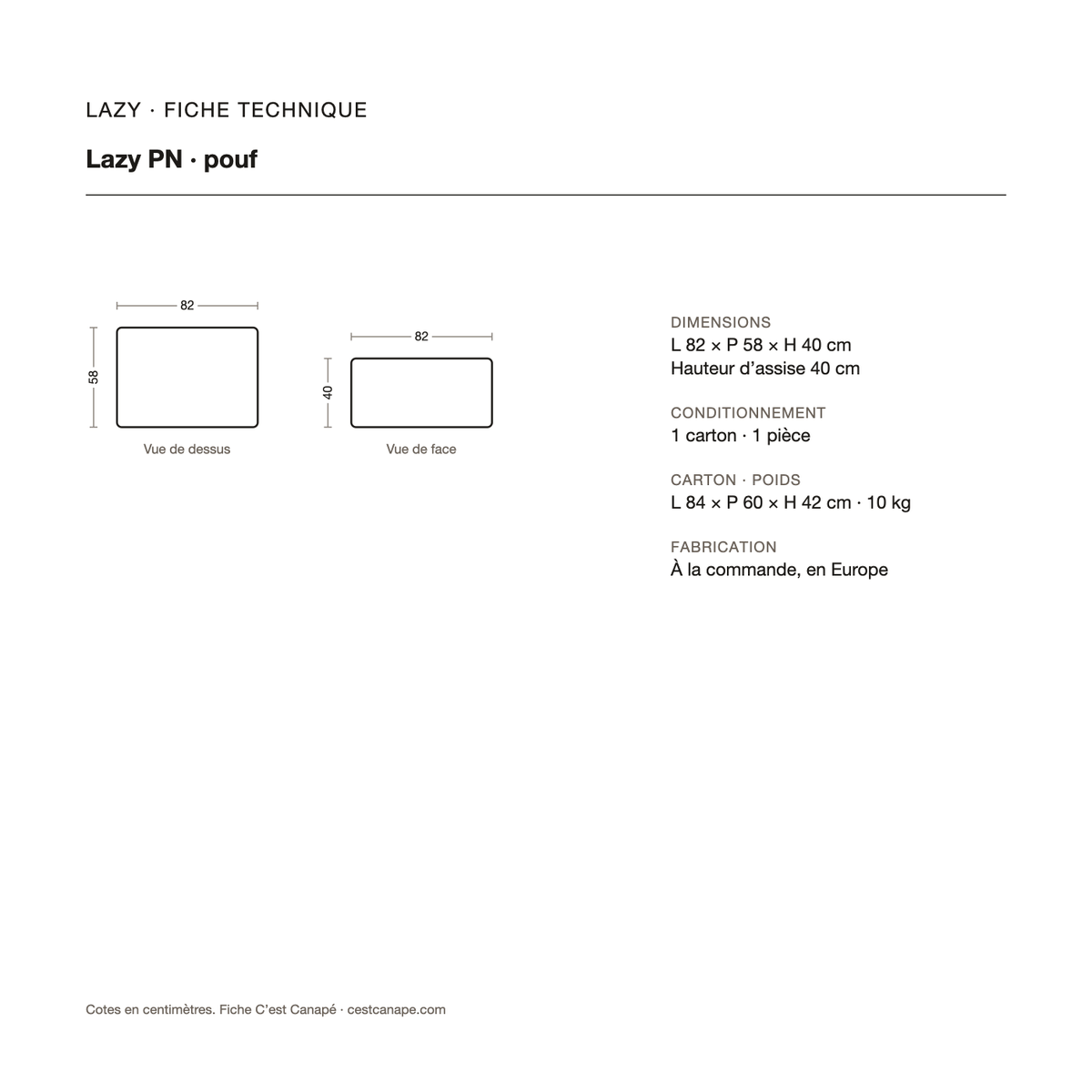 Lazy PN — pouf