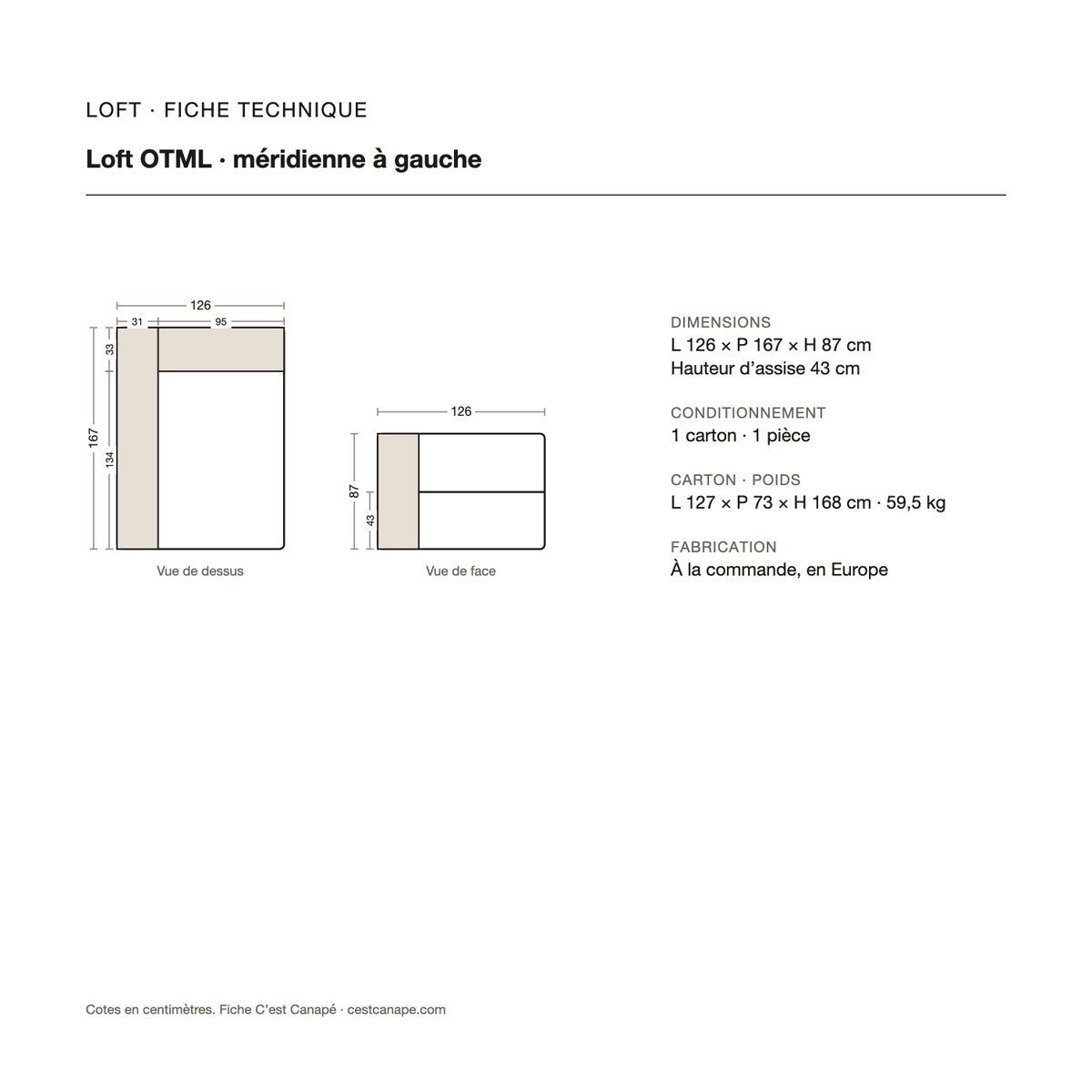 Loft OTML — méridienne à gauche